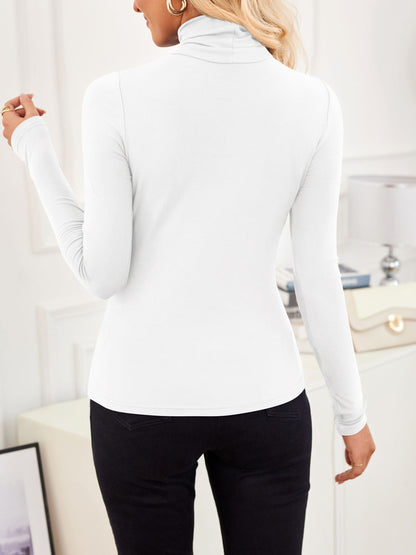 VRCÔMFY Turtleneck Top: Slim, Form-Fitting for Effortless Chic