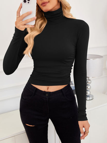 VRCÔMFY Turtleneck Top: Slim, Form-Fitting for Effortless Chic