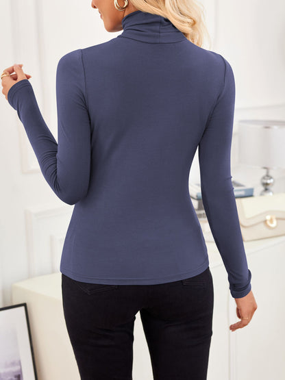 VRCÔMFY Turtleneck Top: Slim, Form-Fitting for Effortless Chic